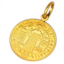 Złoty Medalik Św. Benedykta M złoto 585