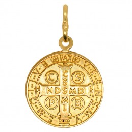 Złoty Medalik Św. Benedykta S złoto 585