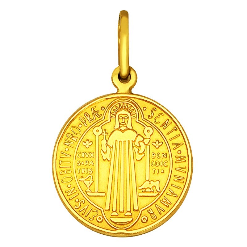 Złoty Medalik Św. Benedykta M złoto 585