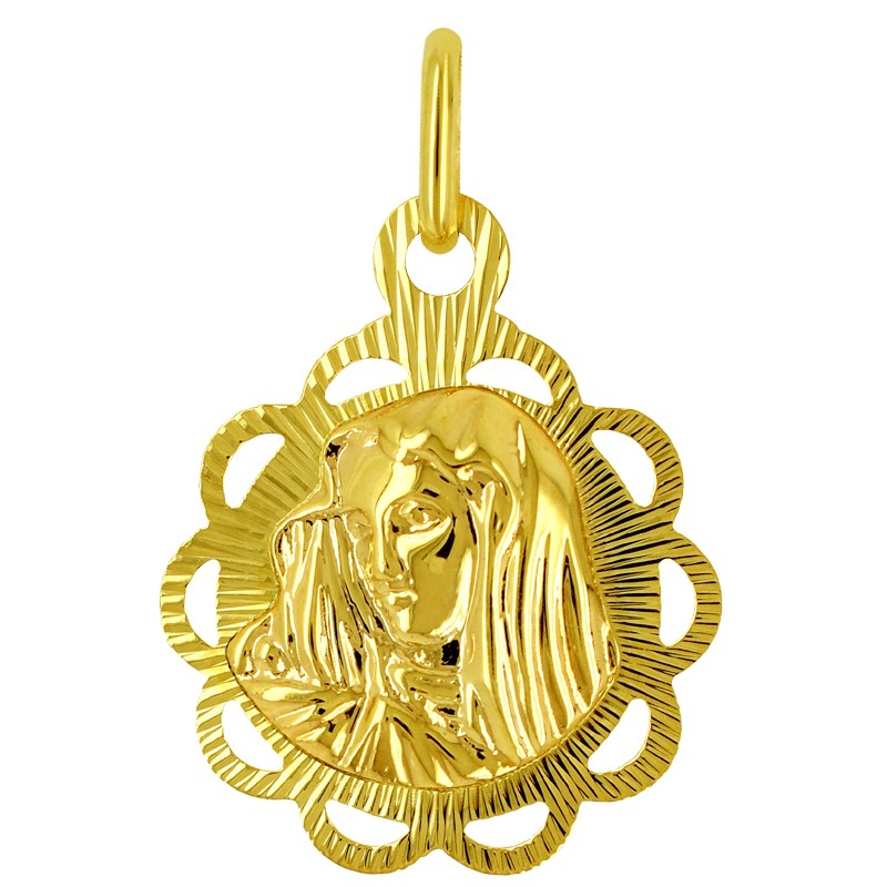Pamiątka Komunii Złoty medalik Matka Boża Pamiątka Komunii św. pr 585