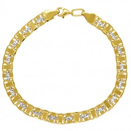 Złota bransoletka Princess Ażurowa z białym 8,0 pr. 585