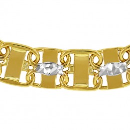 Złota bransoletka Princess Ażurowa z białym 8,0 pr. 585