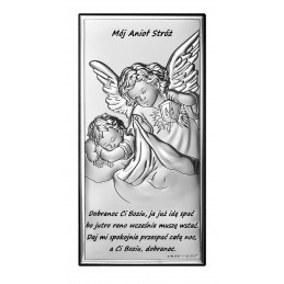 Obrazek srebrny Chrzest Święty 7x14cm