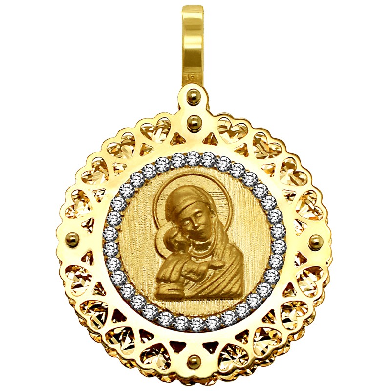 Złoty medalik Matka Boża  Pamiątka 4,79g złoto pr.585