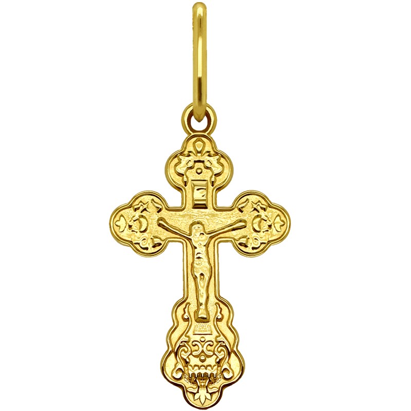 Złoty Krzyżyk prawosławny monastyr S złoto pr. 585