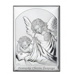 Obrazek Srebrny Chrzest Święty 9x13cm