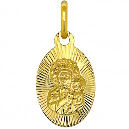 Złoty medalik Matka Boża...