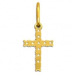 Złoty Krzyżyk Zdobiony Cyrkoniami złoto 585