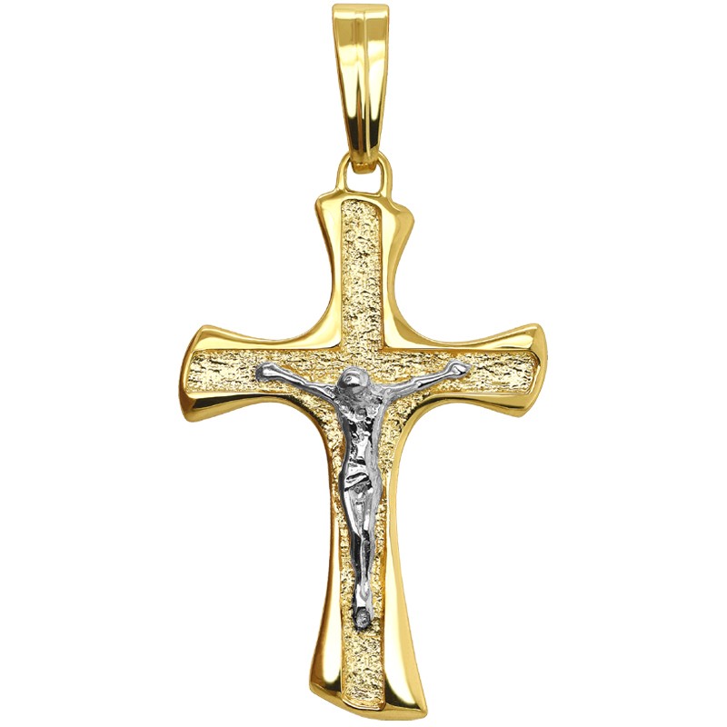 Złoty Krzyżyk warszawski 3 Figurka z białego złoto 585