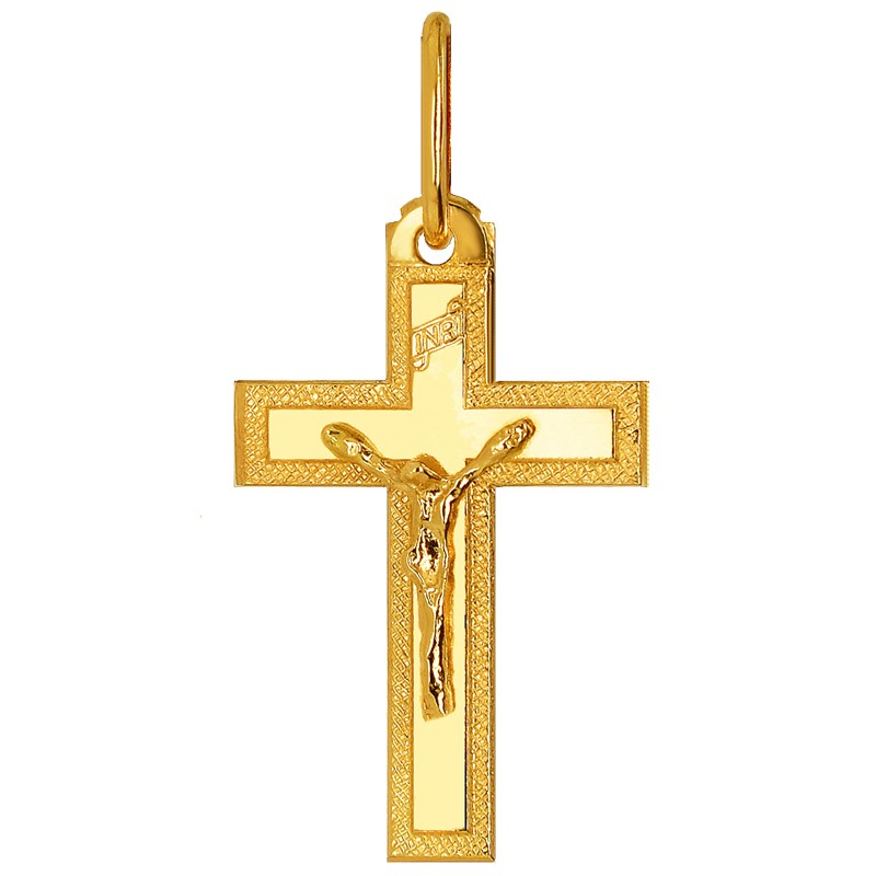 Złoty Krzyżyk z figurką Jezusa Chrystusa pr. 585