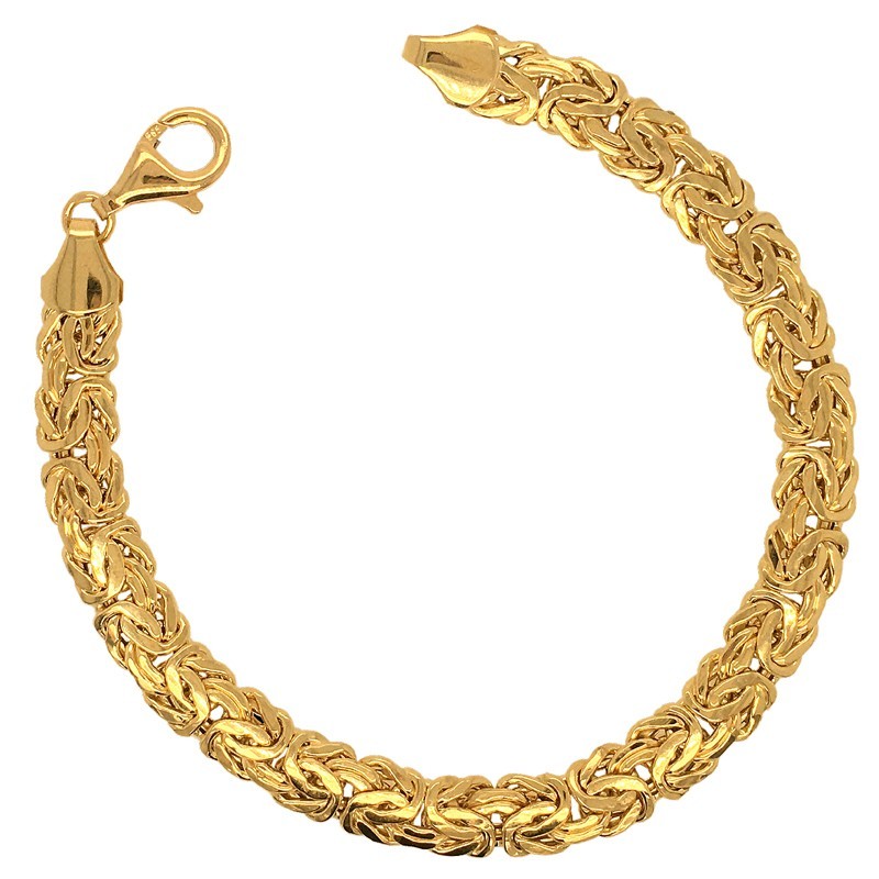 Złota bransoletka splot królewski, bizantyjski, pr. 585