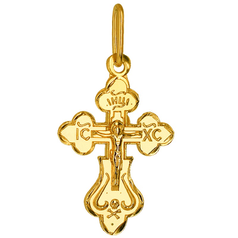 Złoty Krzyżyk prawosławny S złoto 585