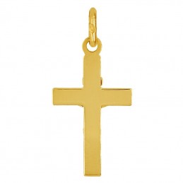 Krzyżyk katolicki grawerowany złoto 585