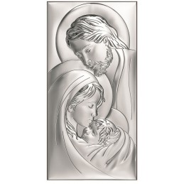 Obrazek Srebrny Świętej Rodziny 6x12cm