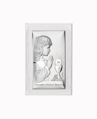 Obrazek Srebrny I Komunia Święta 9x13,5cm