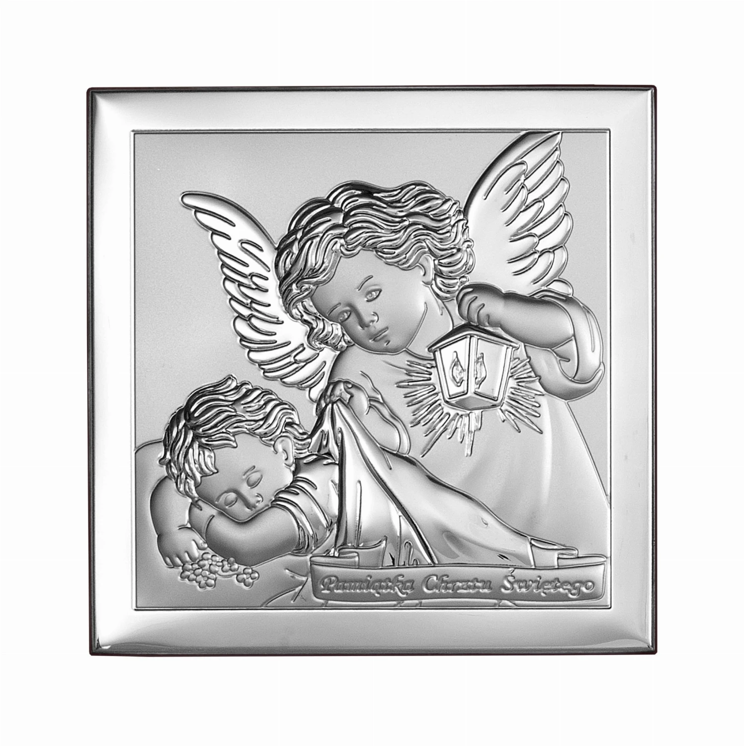 Obrazek Srebrny Chrzest Święty 8x8cm