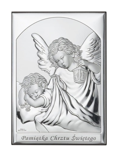 Obrazek Srebrny Chrzest Święty 9x13cm