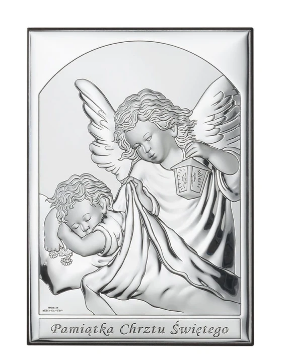 Obrazek Srebrny Chrzest Święty 9x13cm