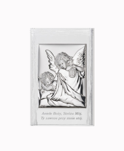 Obrazek Srebrny Chrzest Święty 9x13,5cm