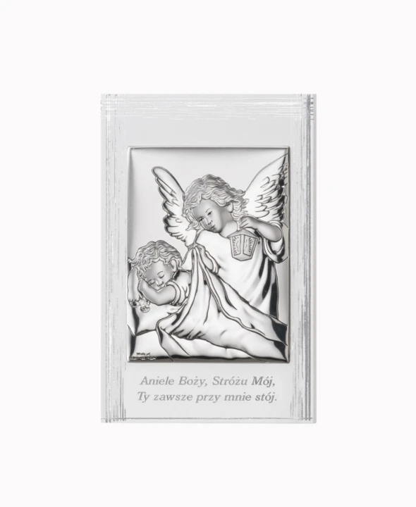 Obrazek Srebrny Chrzest Święty 9x13,5cm