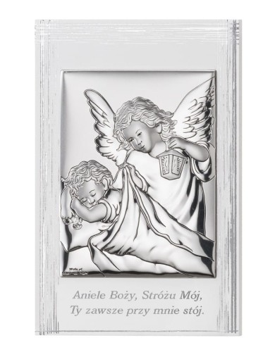 Obrazek Srebrny Chrzest Święty 9x13,5cm
