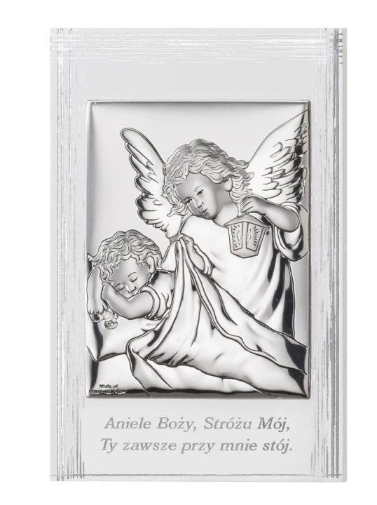 Obrazek Srebrny Chrzest Święty 9x13,5cm
