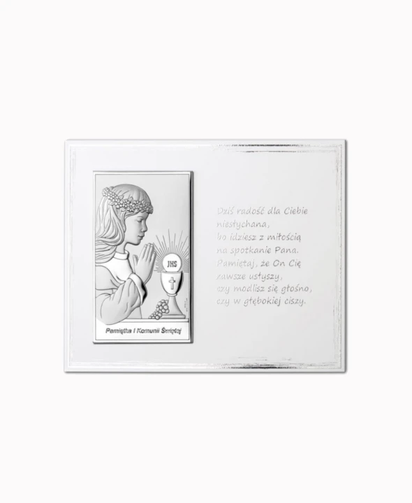 Obrazek Srebrny I Komunia Święta 13x18cm