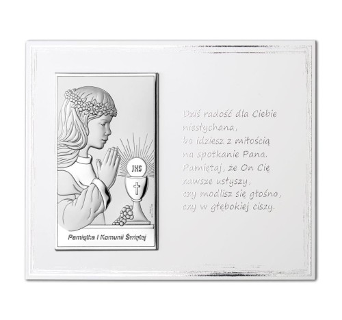 Obrazek Srebrny I Komunia Święta 13x18cm