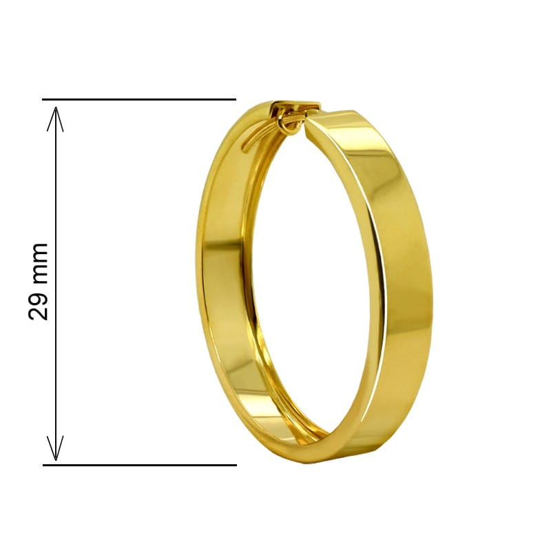 Złote Kolczyki koła Kreolki szerokie 5mm, S 2,5-3,0cm złoto próba 3,86g 585