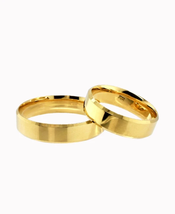 Obrączki płaskie fazowane trapezowe soczewka 6mm pr. 585