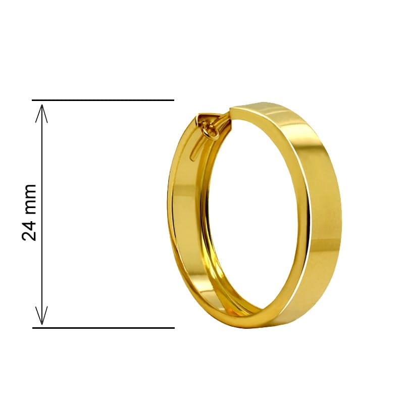 Złote Kolczyki koła Kreolki szerokie 5mm, XS 2,0-2,5cm złoto próba 585 3,13g