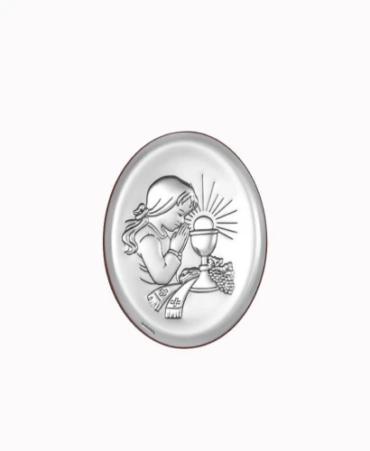 Obrazek Srebrny I Komunia Święta 7x9cm