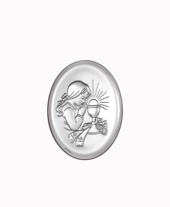Obrazek Srebrny I Komunia Święta 7x9cm