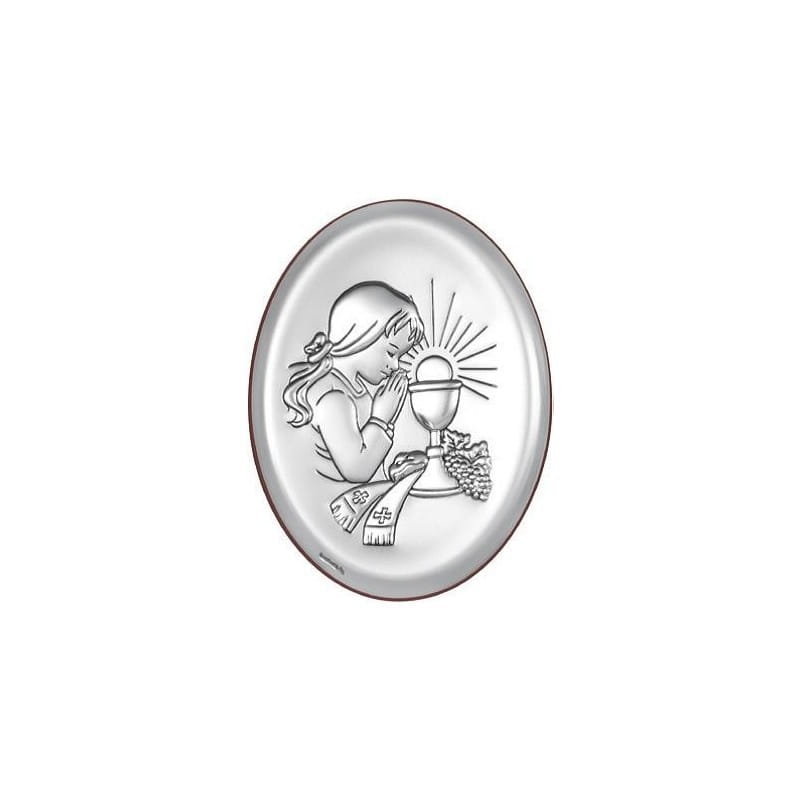 Obrazek Srebrny I Komunia Święta 7x9cm