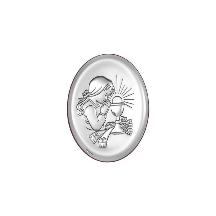 Obrazek Srebrny I Komunia Święta 7x9cm