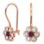 Złote kolczyki Kwiatuszki na biglu rose gold pr. 585 1,28g