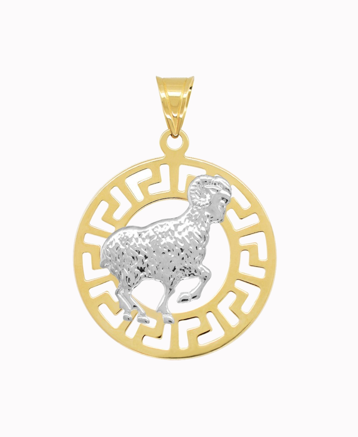 Baran znak zodiaku przywieszka pamiątka z białym złotem 585
