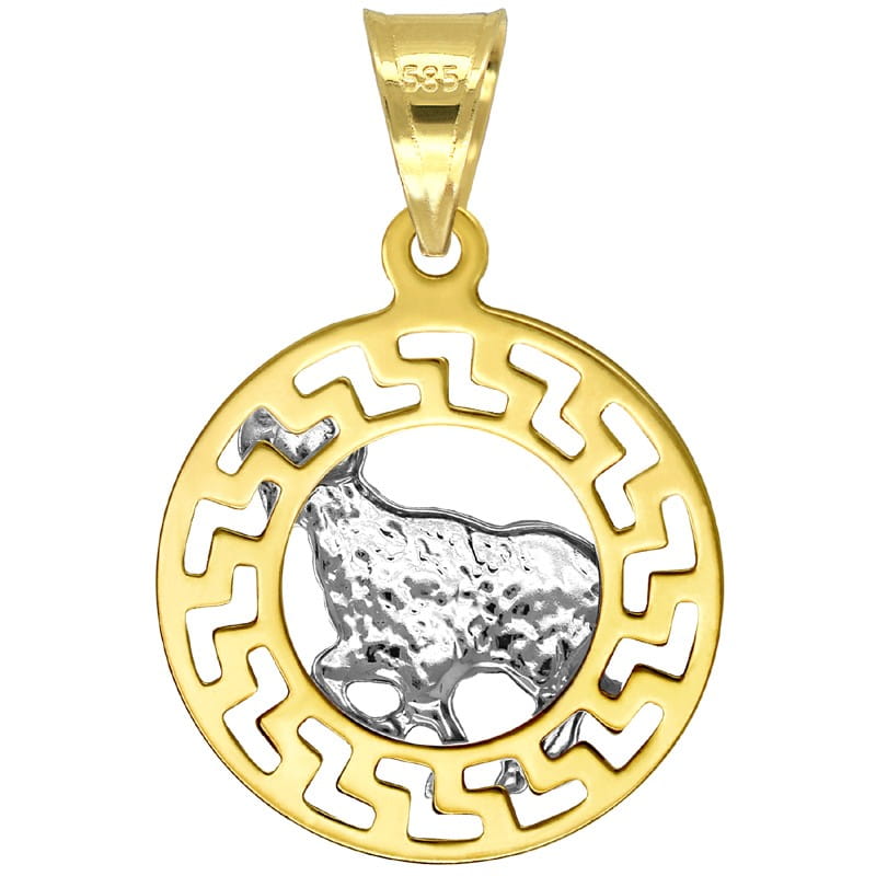 Baran znak zodiaku przywieszka pamiątka z białym złotem 585