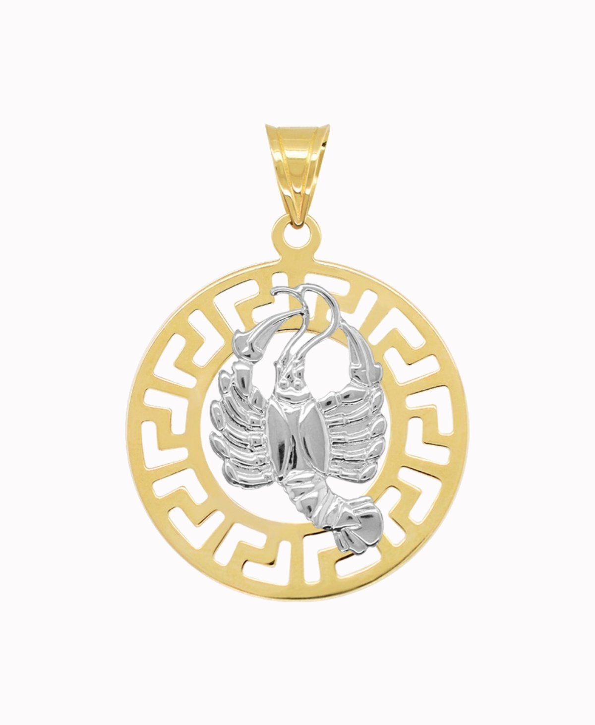 Rak znak zodiaku przywieszka pamiątka z białym złotem 585