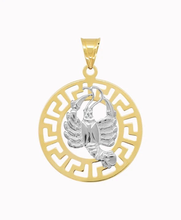 Rak znak zodiaku przywieszka pamiątka z białym złotem 585