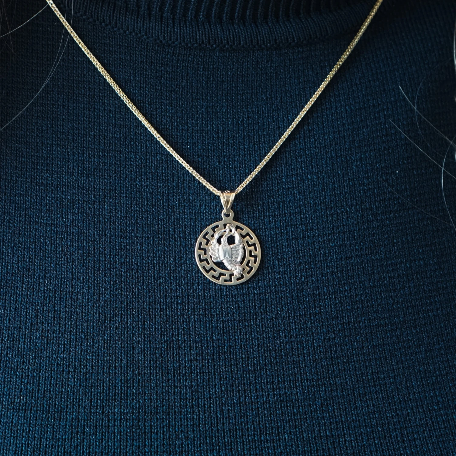 Rak znak zodiaku przywieszka pamiątka z białym złotem 585