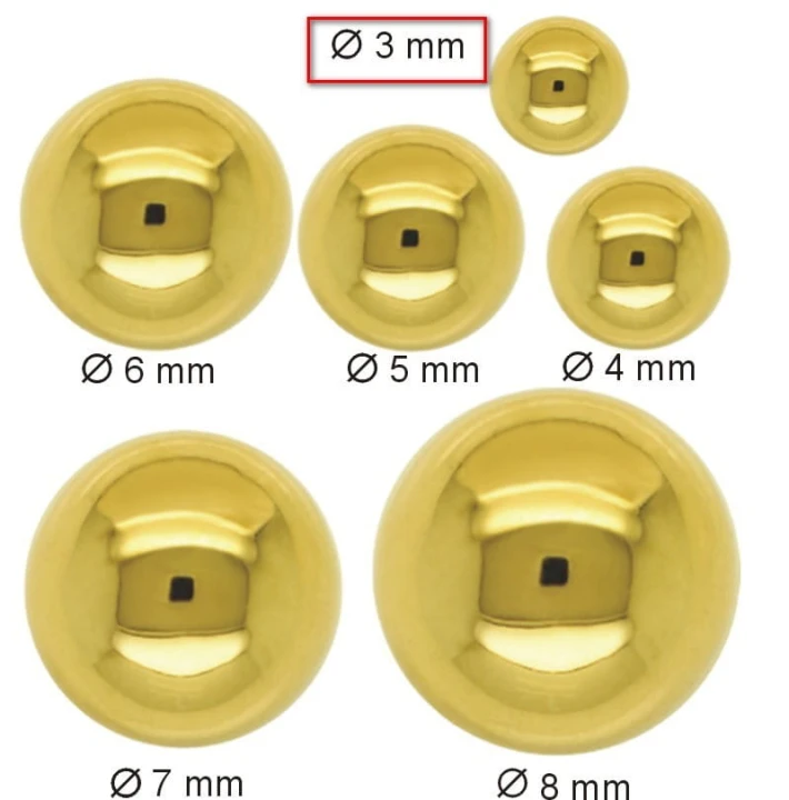 Złote Kolczyki Kuleczki sztyft 2,43mm/0,67g złoto 585