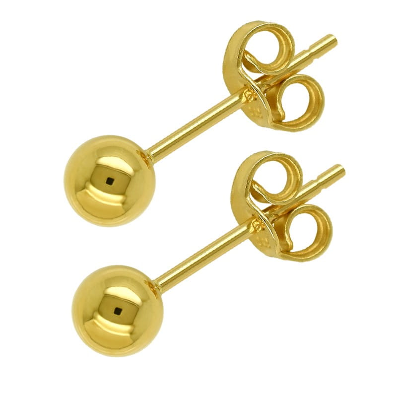 Złote Kolczyki Kuleczki sztyft 3,45mm/0,71g złoto 585