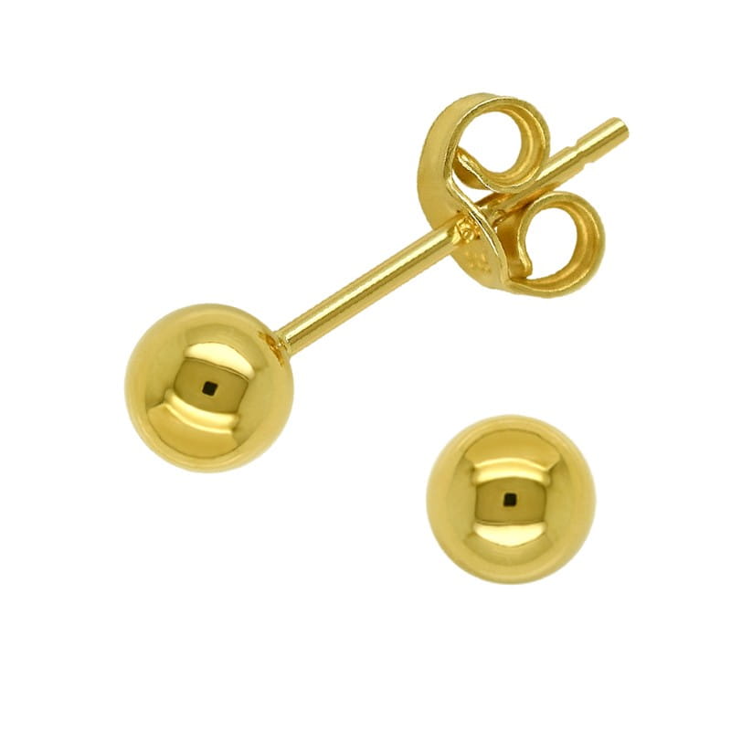Złote Kolczyki Kuleczki sztyft 3,45mm/0,71g złoto 585