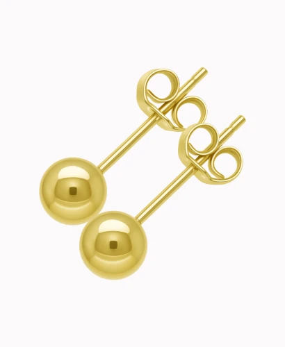 Złote Kolczyki Kuleczki sztyft 4,89mm/0,88g złoto 585