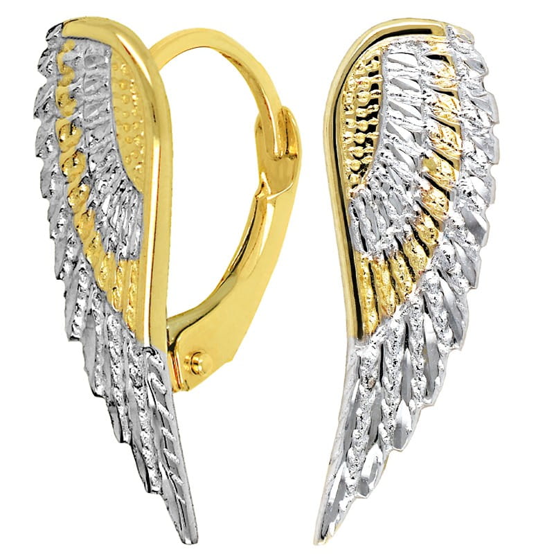 Złote kolczyki Skrzydła Anioła New Angel 635/1,99g próba 585