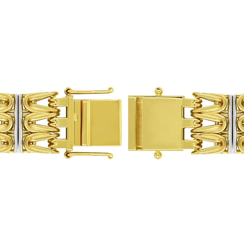 Złota bransoletka splot Królewskix3 RAMZES 95,5/21cm pr585