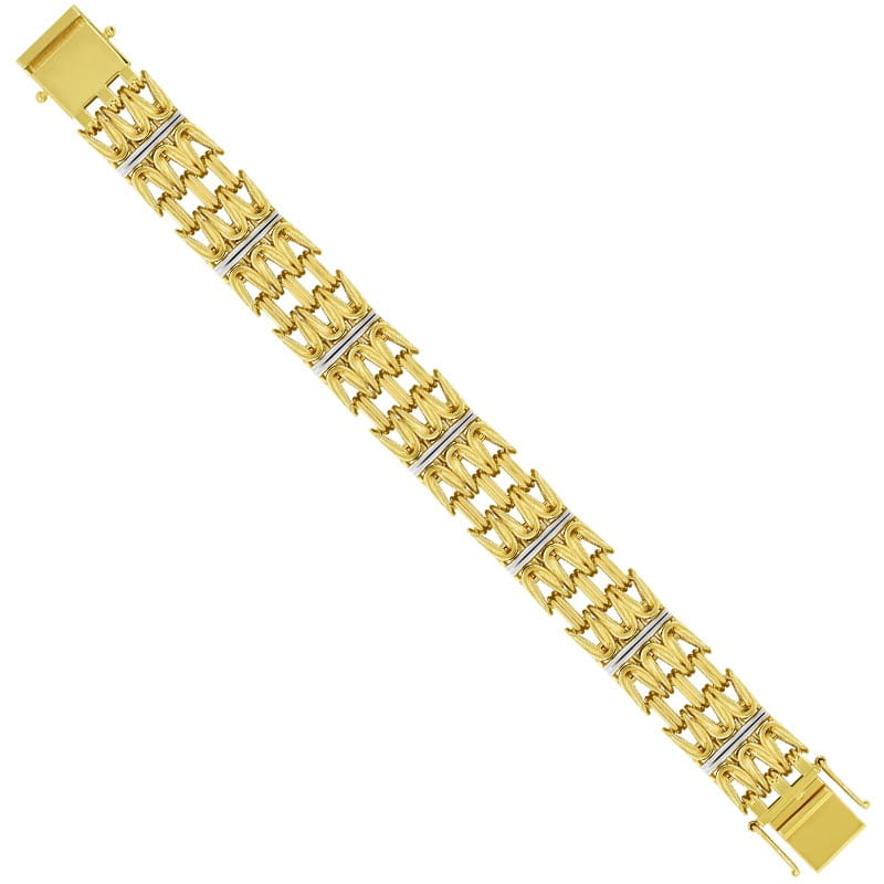 Złota bransoletka splot Królewskix3 RAMZES 95,5/21cm pr585