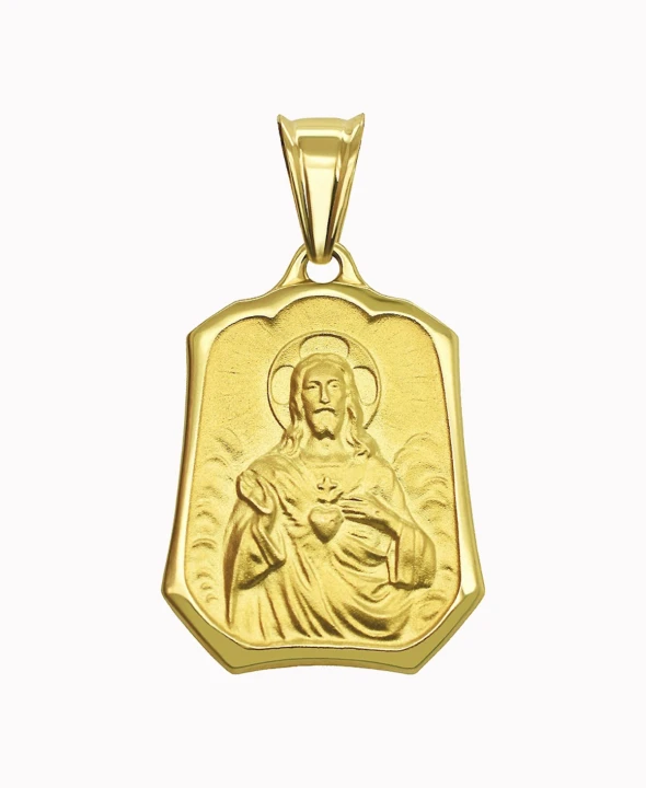 Złoty Szkaplerz, dwustronny medalik Matka Boża pr.585 XL