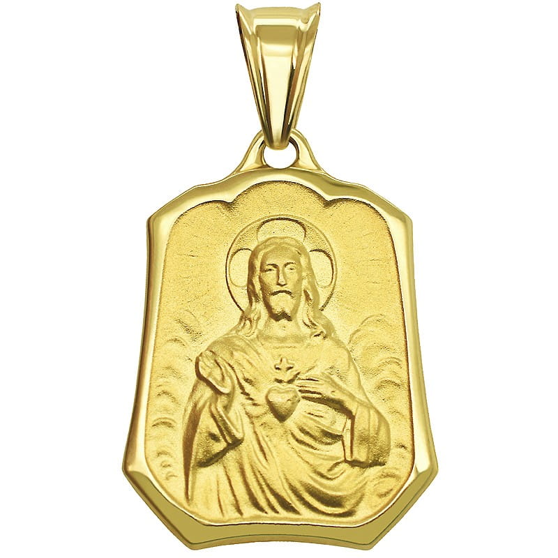 Złoty Szkaplerz, dwustronny medalik Matka Boża pr.585 XL